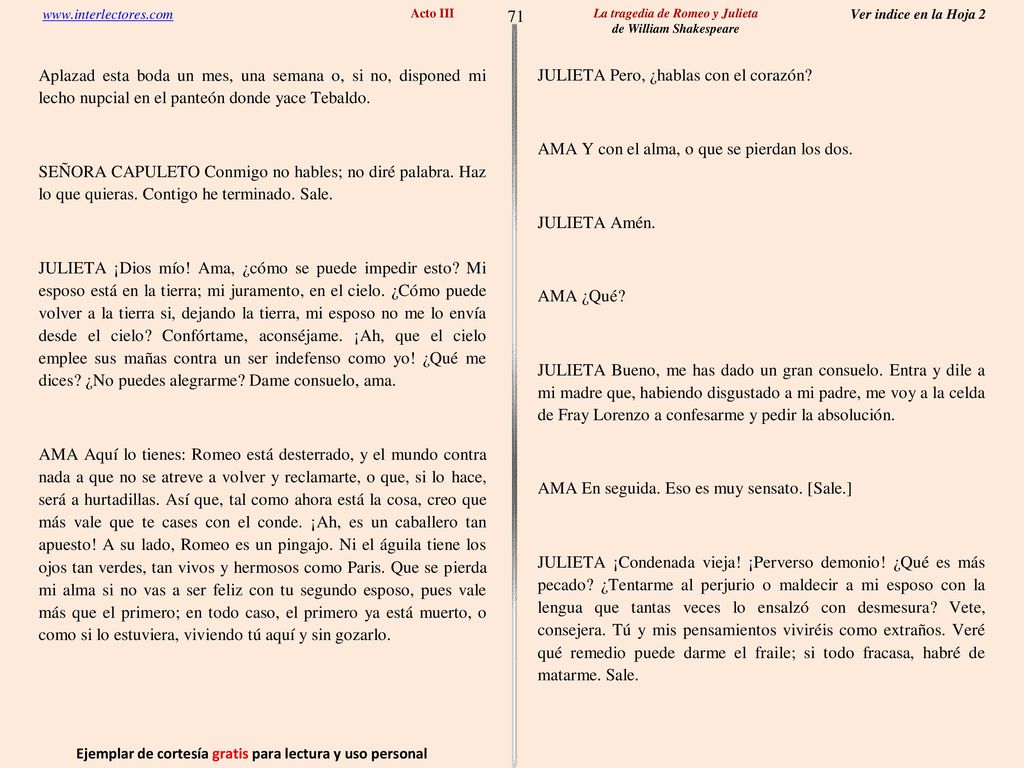 71 Ejemplar de cortesía gratis para lectura y uso personal