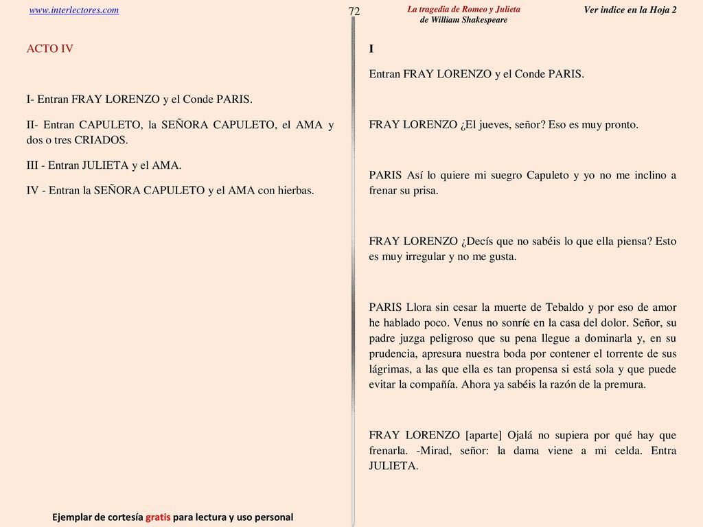 72 Ejemplar de cortesía gratis para lectura y uso personal