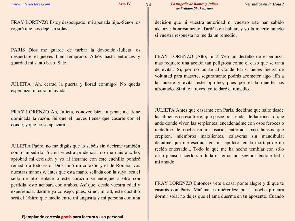 74 Ejemplar de cortesía gratis para lectura y uso personal