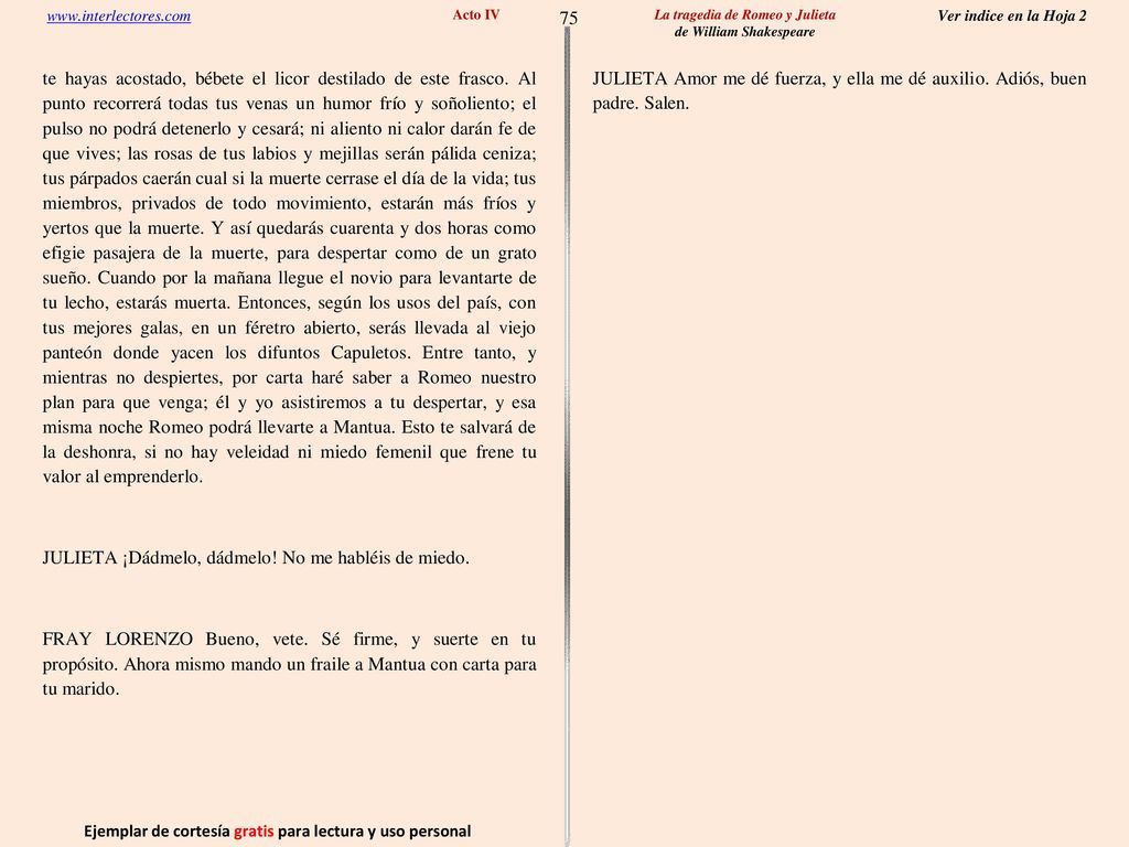 75 Ejemplar de cortesía gratis para lectura y uso personal