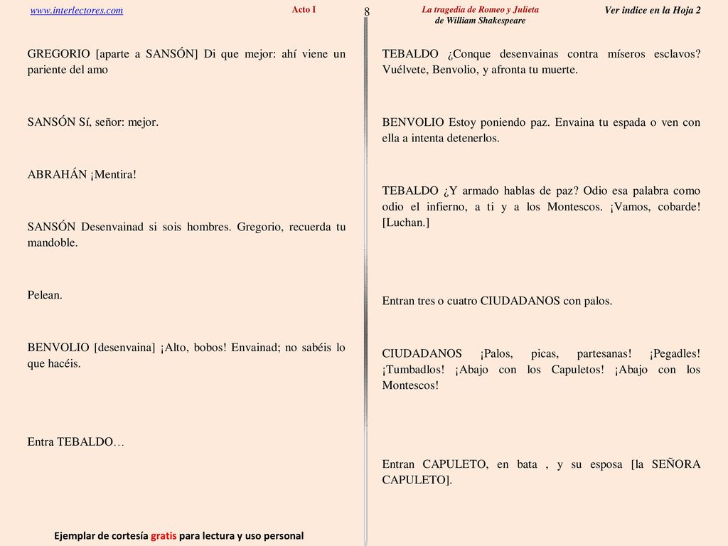 8 Ejemplar de cortesía gratis para lectura y uso personal