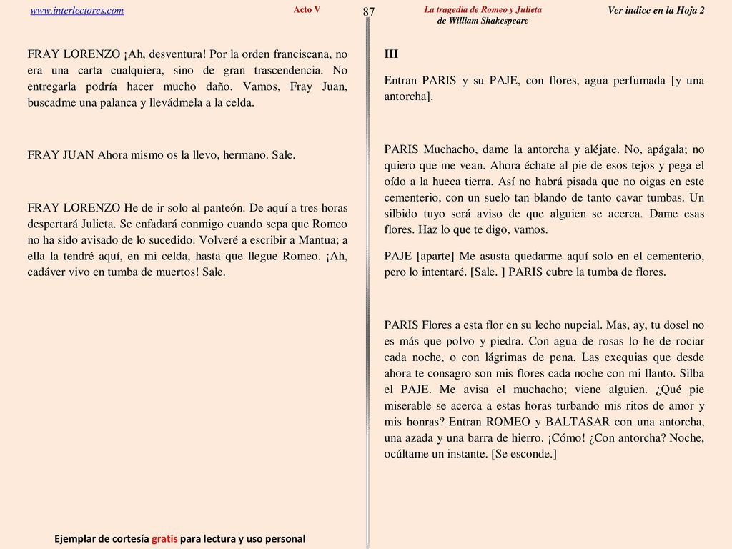 87 Ejemplar de cortesía gratis para lectura y uso personal