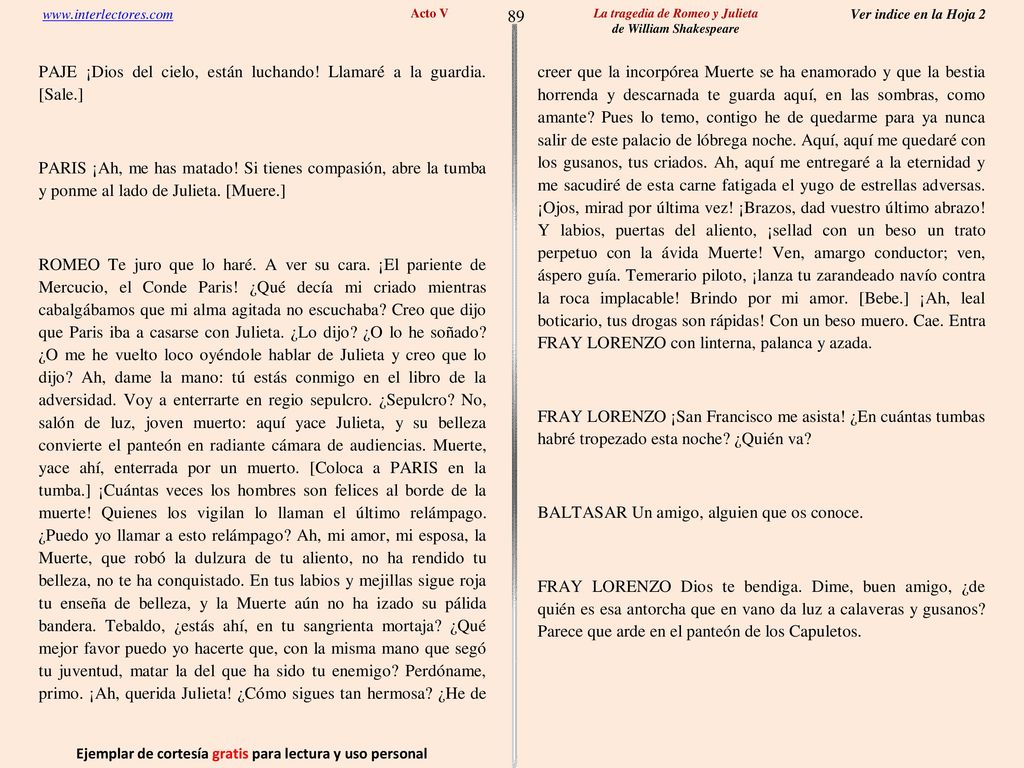 89 Ejemplar de cortesía gratis para lectura y uso personal