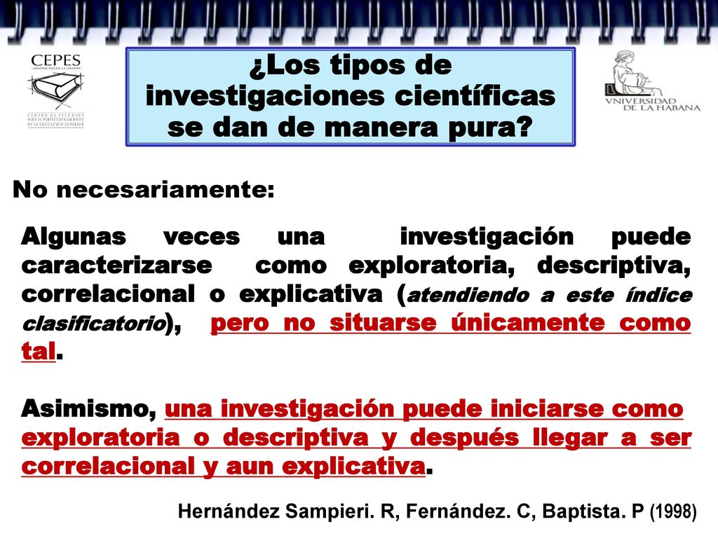 ¿Los tipos de investigaciones científicas se dan de manera pura