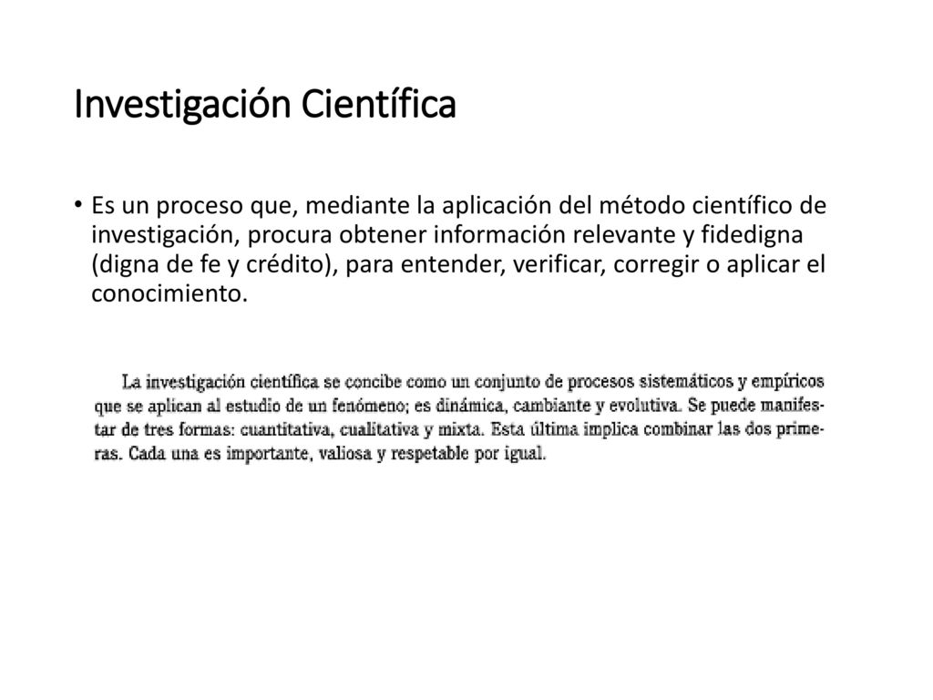 Investigación Científica