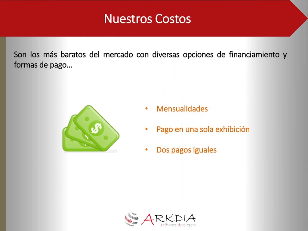Nuestros Costos Son los más baratos del mercado con diversas opciones de financiamiento y formas de pago…