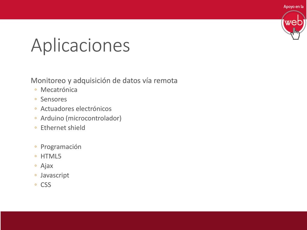 Aplicaciones Monitoreo y adquisición de datos vía remota Mecatrónica
