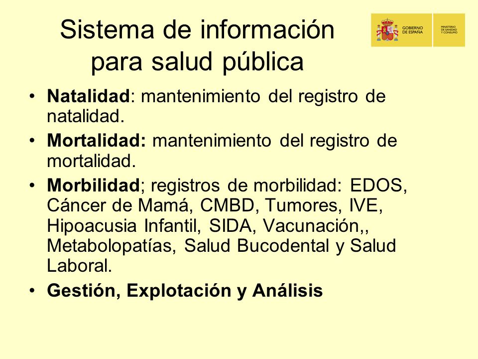 Sistema de información para salud pública