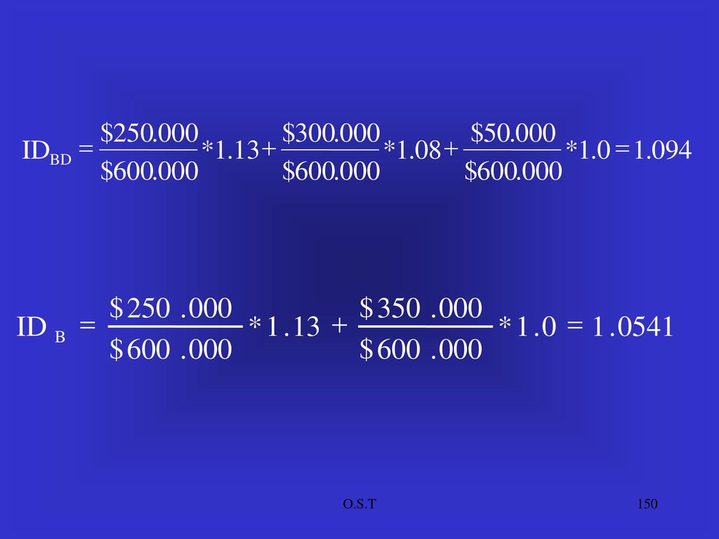 * $ ID BD = * $ ID B = + O.S.T
