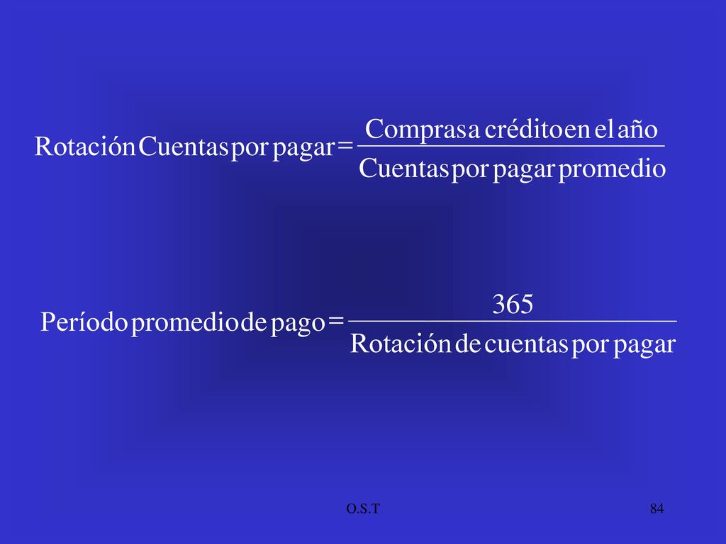 promedio pagar por Cuentas año el en crédito a Compras Rotación =