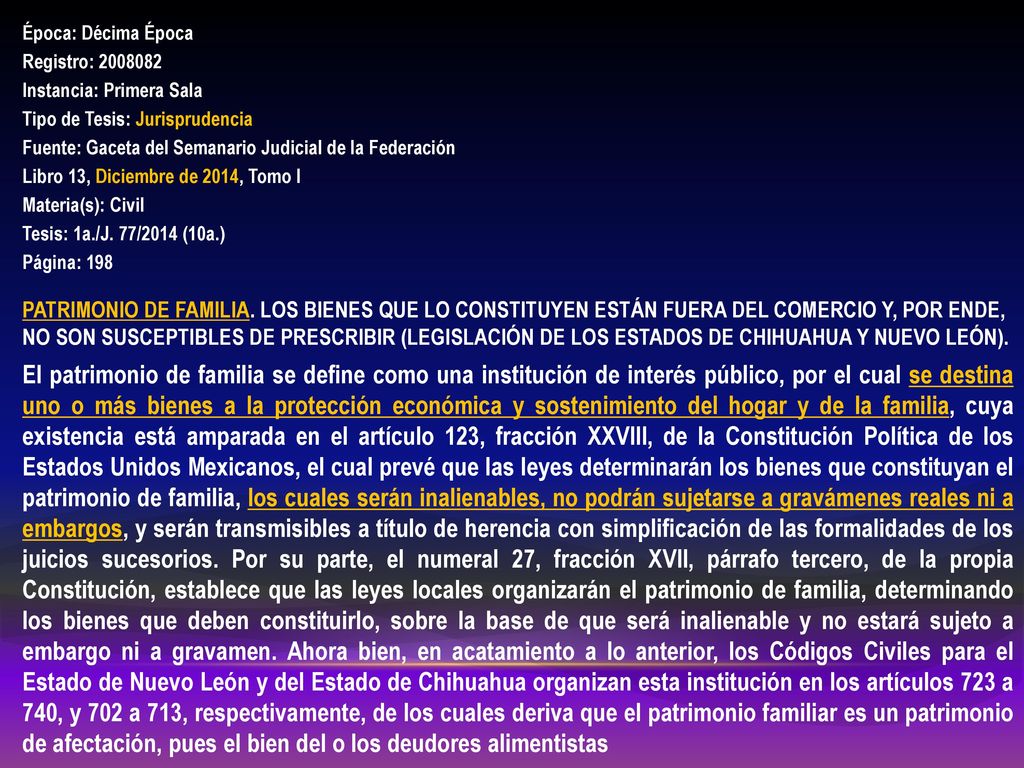 Época: Décima Época Registro: Instancia: Primera Sala. Tipo de Tesis: Jurisprudencia.