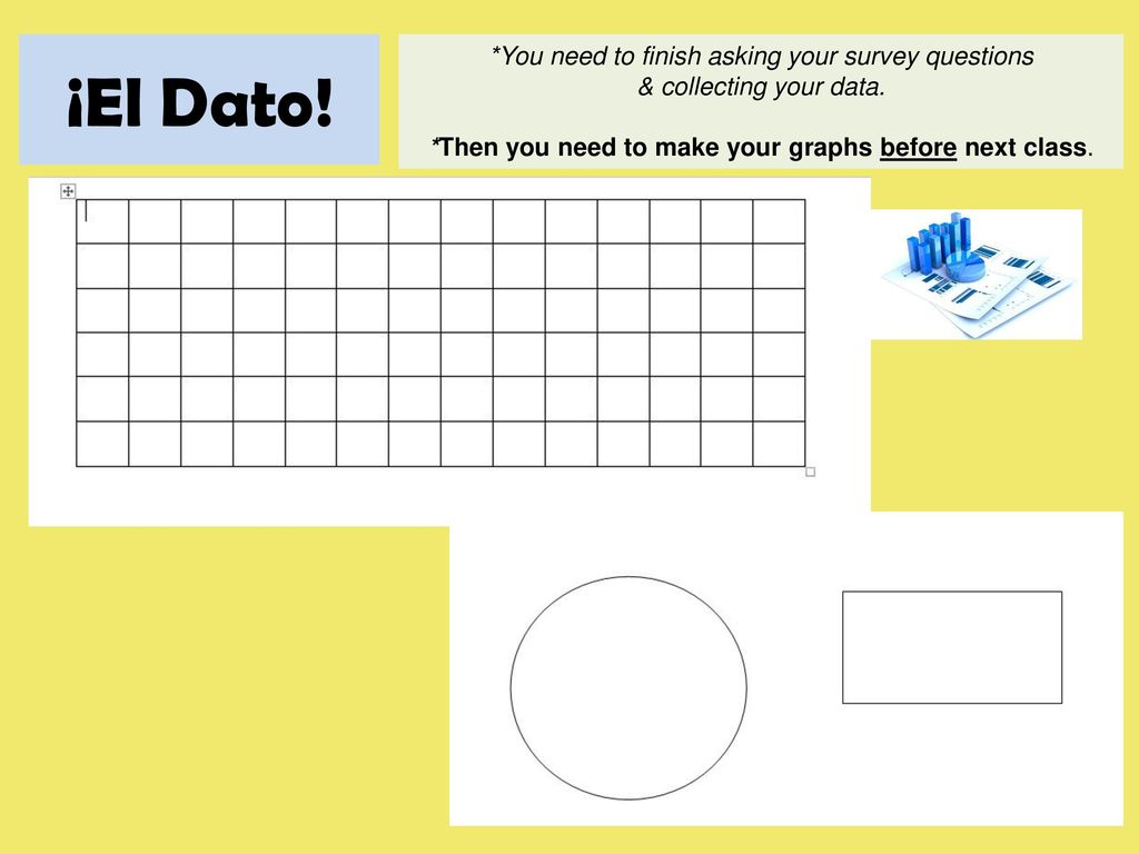 ¡El Dato! *You need to finish asking your survey questions