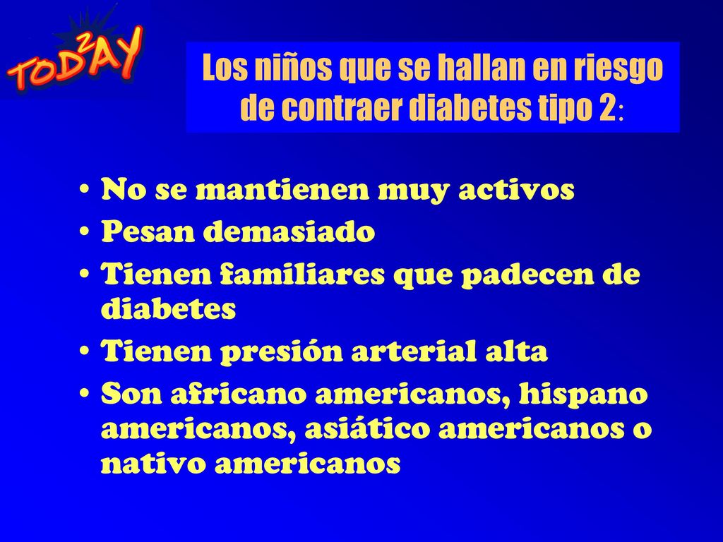 Los niños que se hallan en riesgo de contraer diabetes tipo 2: