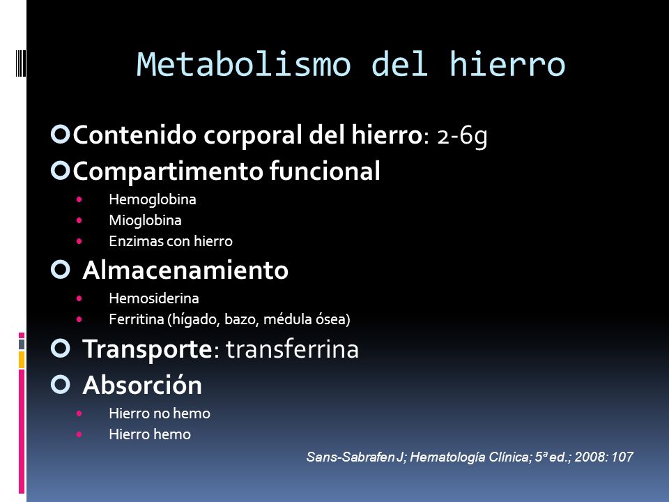 Metabolismo del hierro
