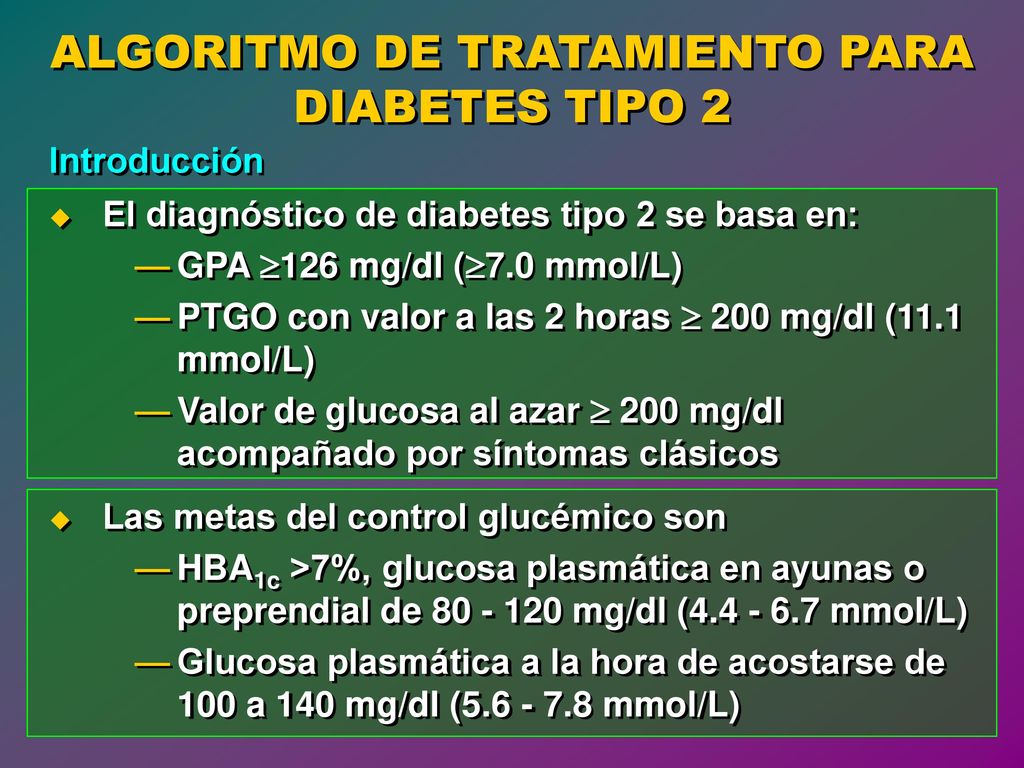 ALGORITMO DE TRATAMIENTO PARA DIABETES TIPO 2
