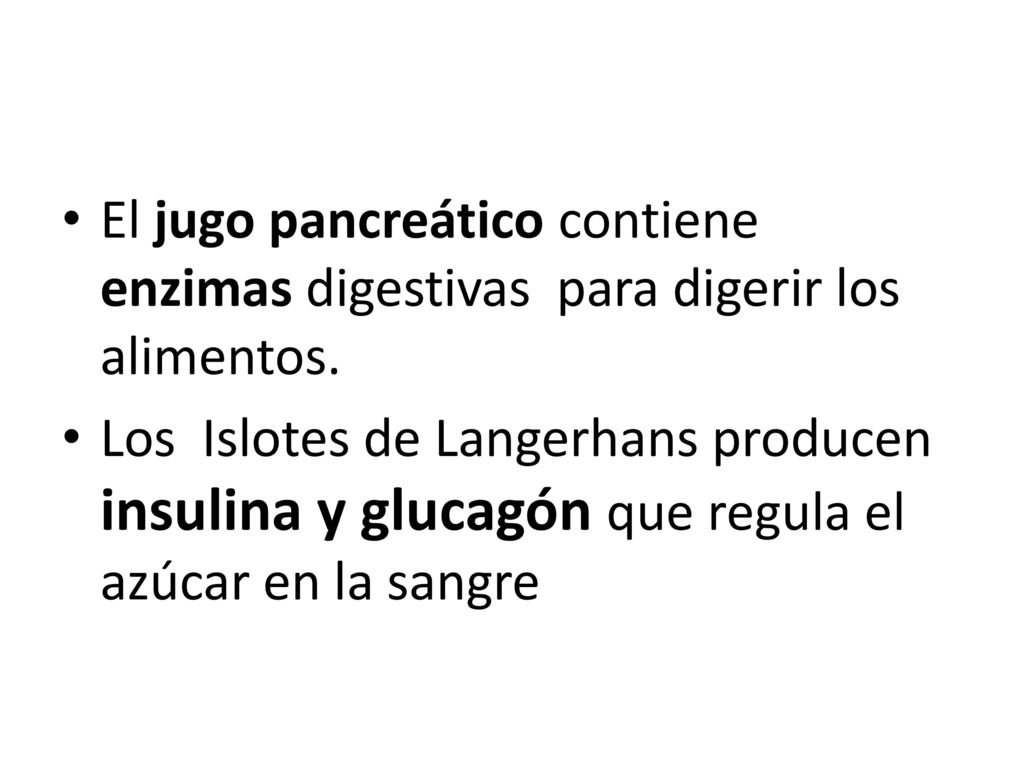 El jugo pancreático contiene enzimas digestivas para digerir los alimentos.