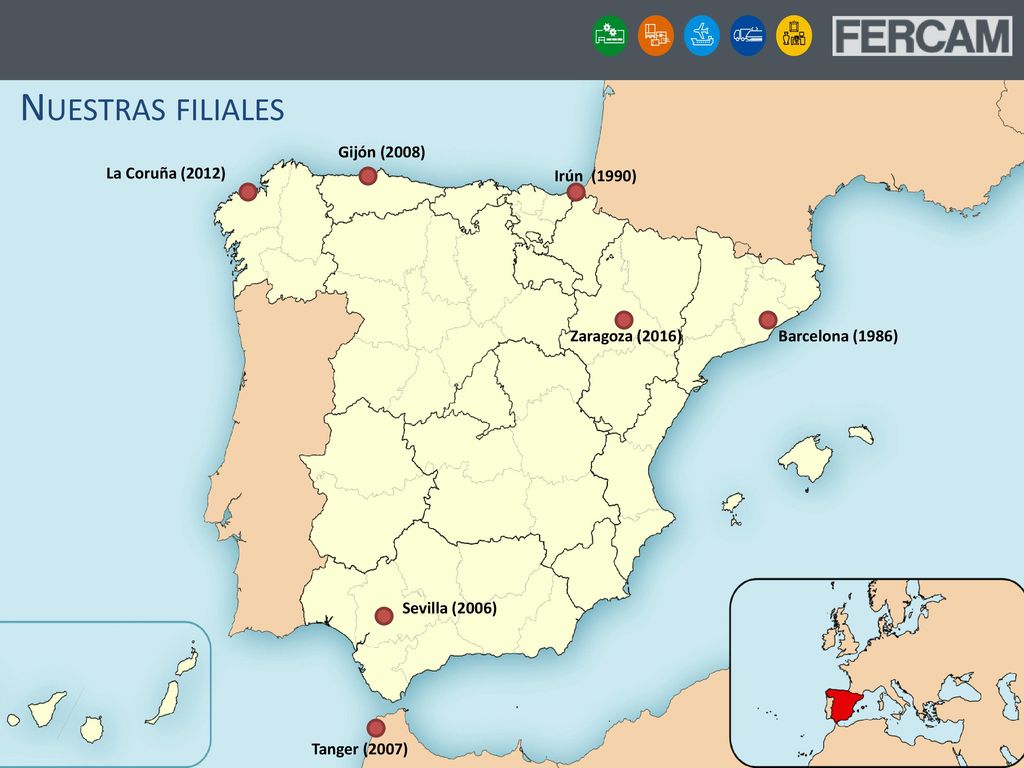 Nuestras filiales Gijón (2008) La Coruña (2012) Irún (1990)