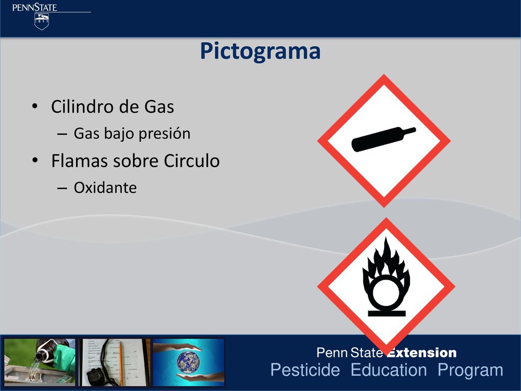 Pictograma Cilindro de Gas Flamas sobre Circulo Gas bajo presión