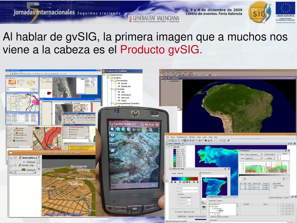 Al hablar de gvSIG, la primera imagen que a muchos nos viene a la cabeza es el Producto gvSIG.