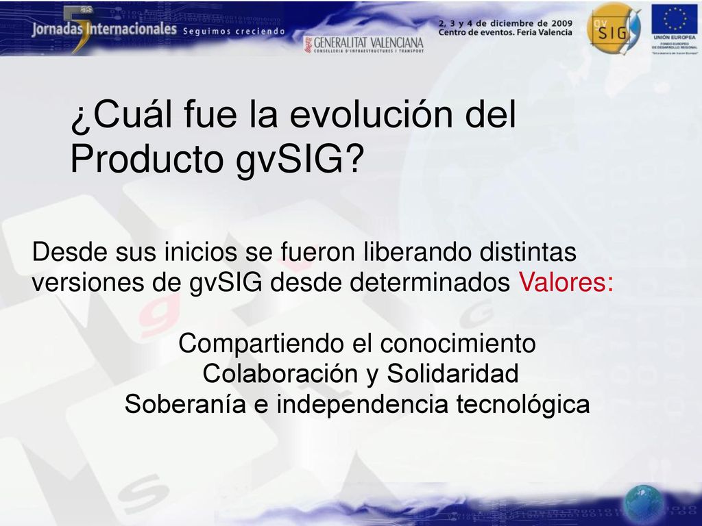 ¿Cuál fue la evolución del Producto gvSIG