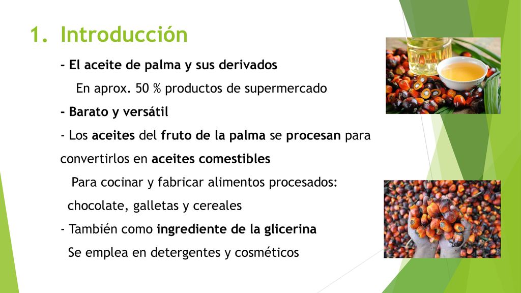 Introducción - El aceite de palma y sus derivados En aprox