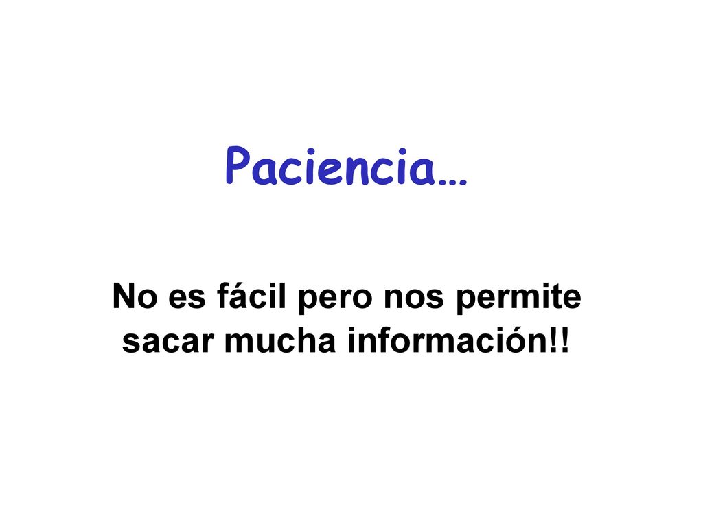 No es fácil pero nos permite sacar mucha información!!