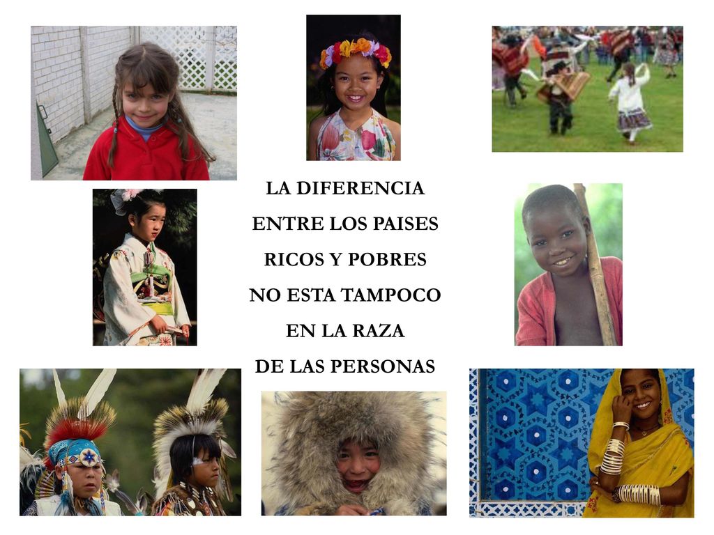 LA DIFERENCIA ENTRE LOS PAISES RICOS Y POBRES NO ESTA TAMPOCO
