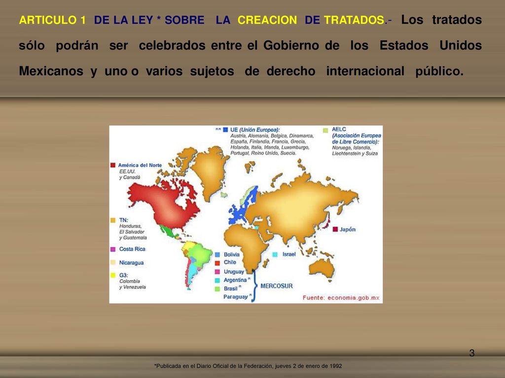 ARTICULO 1 DE LA LEY. SOBRE LA CREACION DE TRATADOS
