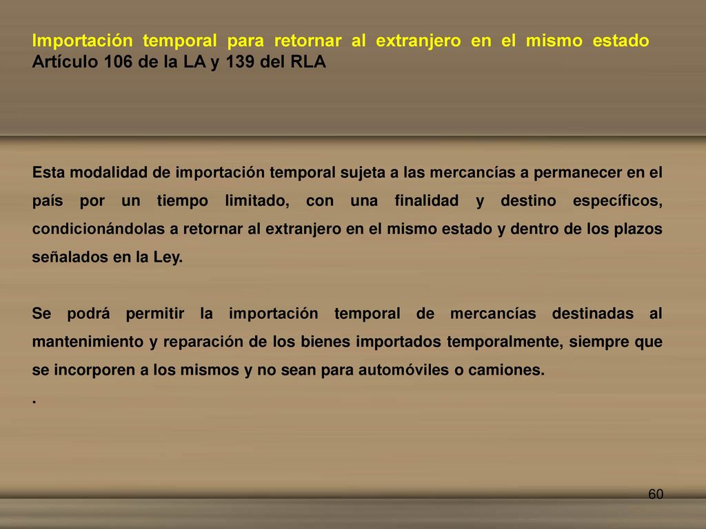 Importación temporal para retornar al extranjero en el mismo estado
