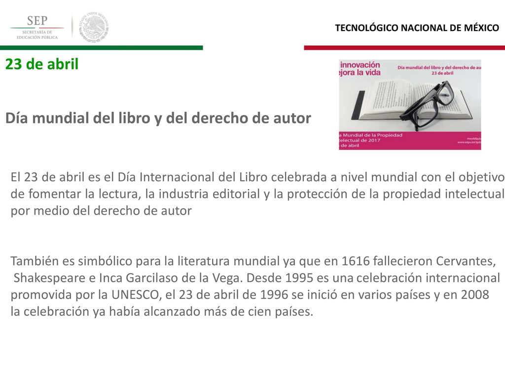 Día mundial del libro y del derecho de autor