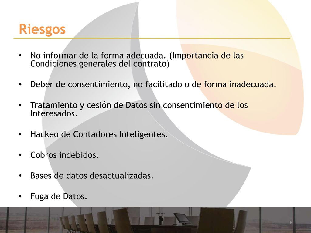 Riesgos No informar de la forma adecuada. (Importancia de las Condiciones generales del contrato)