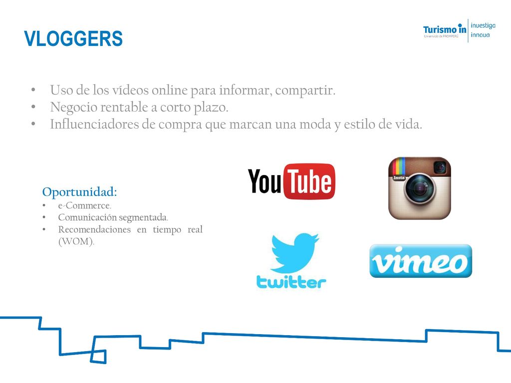 VLOGGERS Uso de los vídeos online para informar, compartir.