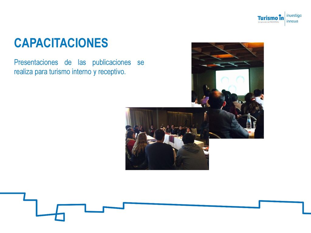 CAPACITACIONES Presentaciones de las publicaciones se realiza para turismo interno y receptivo.