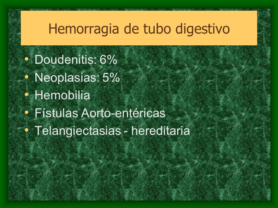 Hemorragia de tubo digestivo