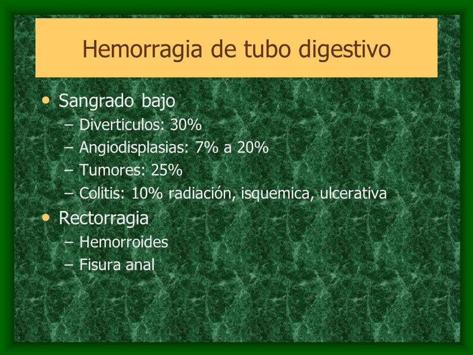 Hemorragia de tubo digestivo