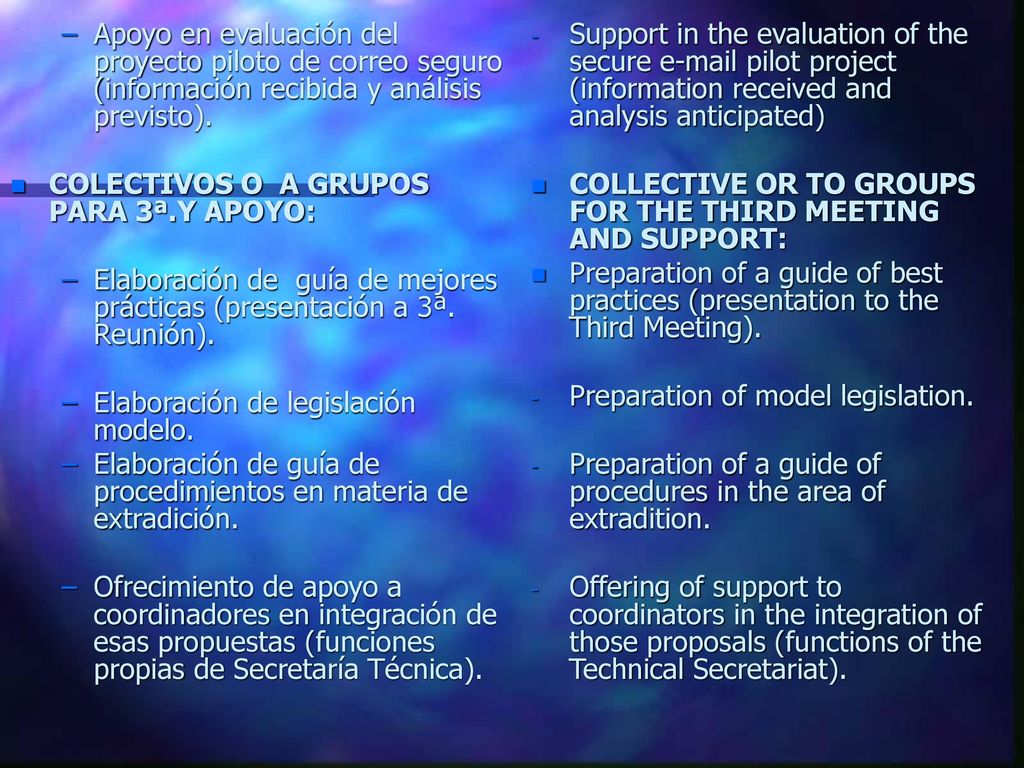 Apoyo en evaluación del proyecto piloto de correo seguro (información recibida y análisis previsto).
