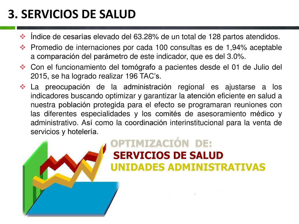 3. SERVICIOS DE SALUD OPTIMIZACIÓN DE: SERVICIOS DE SALUD