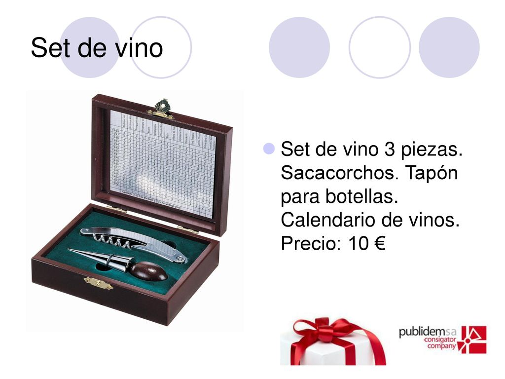 Set de vino Set de vino 3 piezas. Sacacorchos. Tapón para botellas.