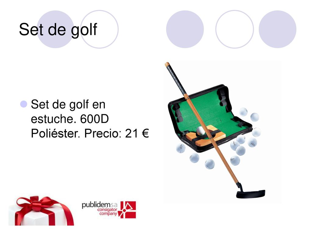 Set de golf Set de golf en estuche. 600D Poliéster. Precio: 21 €