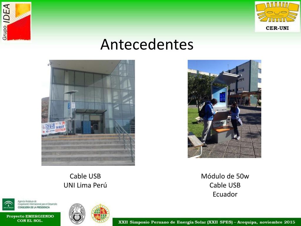 Antecedentes Cable USB UNI Lima Perú Módulo de 50w Cable USB Ecuador