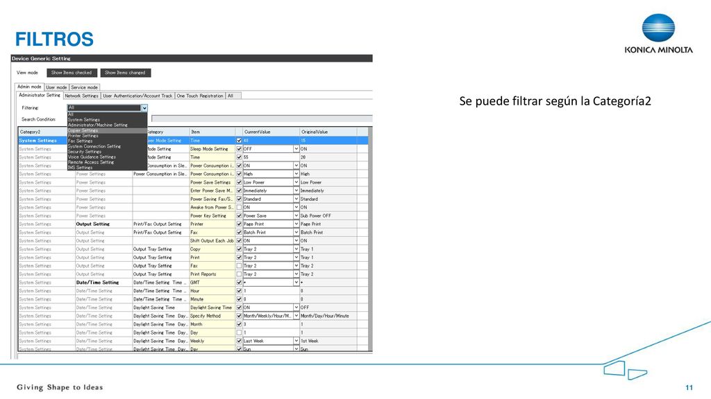 filtROS Se puede filtrar según la Categoría2