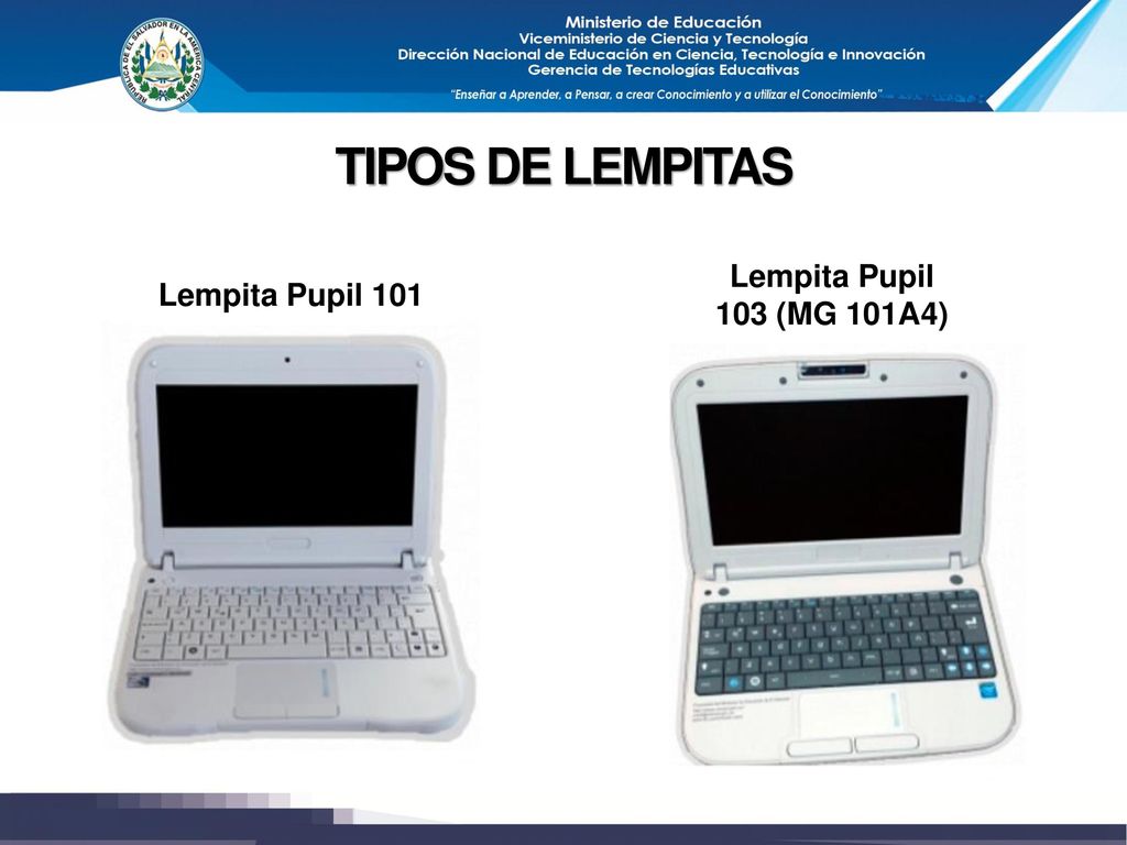 TIPOS DE LEMPITAS Lempita Pupil 101 Lempita Pupil 103 (MG 101A4)