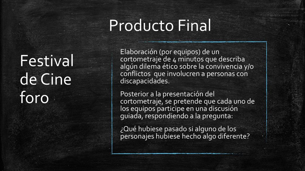 Producto Final Festival de Cine foro