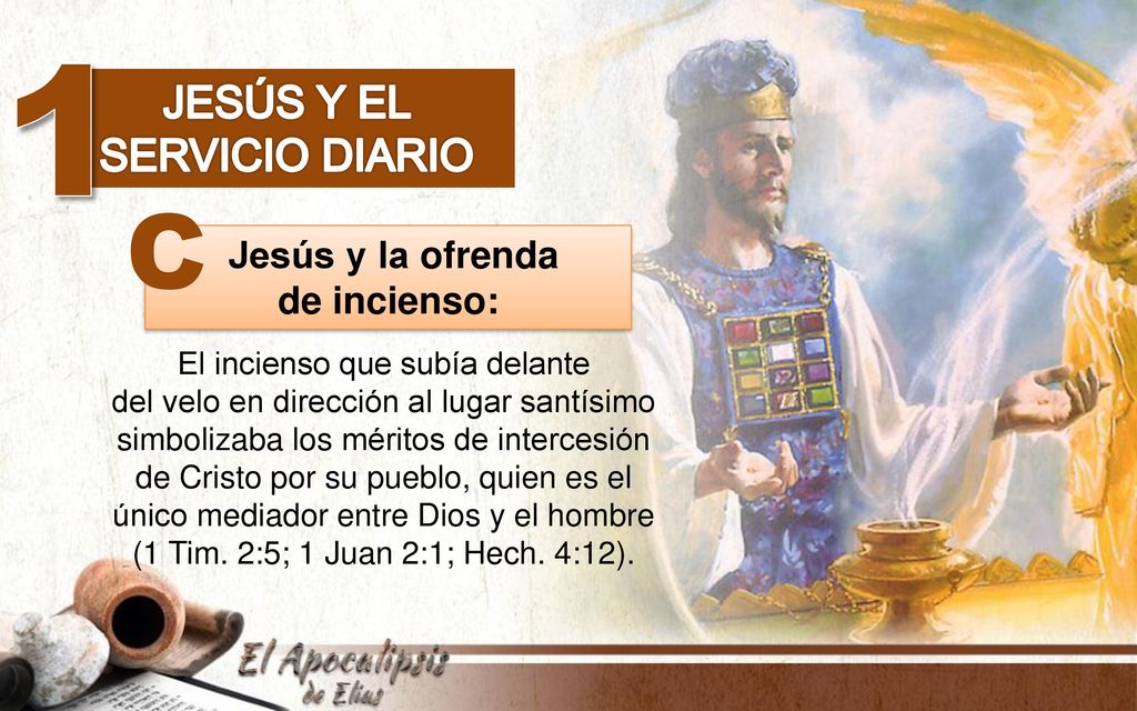 1 C Jesús y el servicio diario Jesús y la ofrenda de incienso: