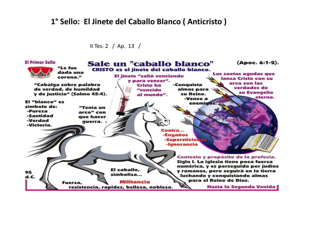 1° Sello: El Jinete del Caballo Blanco ( Anticristo )