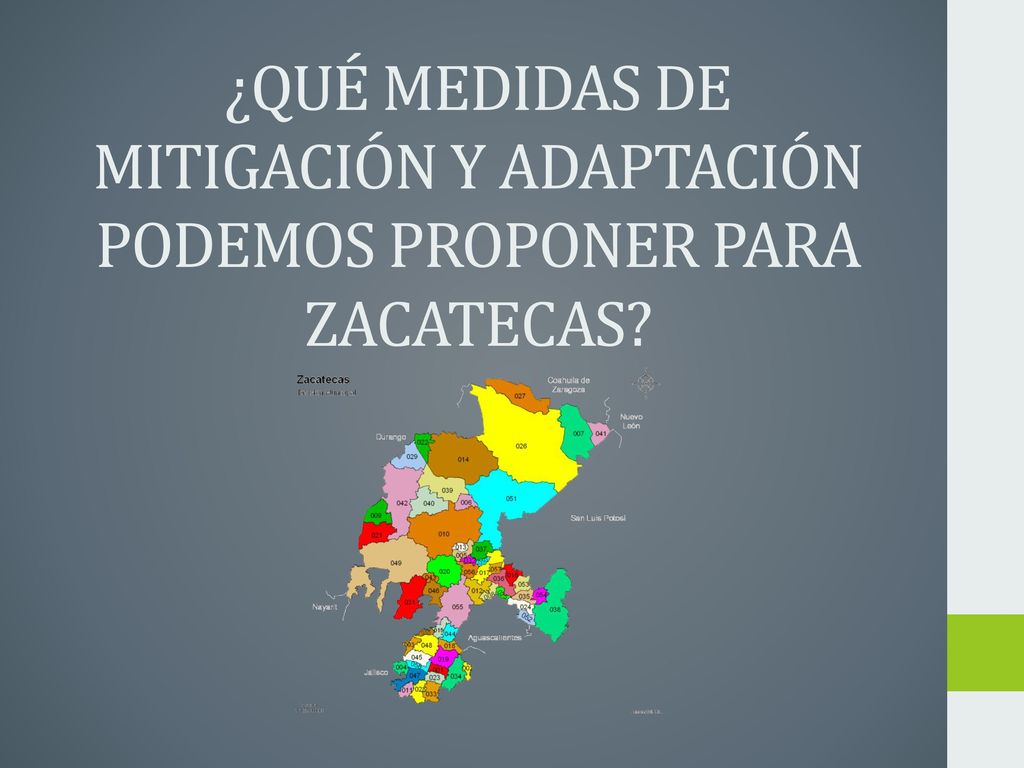 ¿QUÉ MEDIDAS DE MITIGACIÓN Y ADAPTACIÓN PODEMOS PROPONER PARA ZACATECAS
