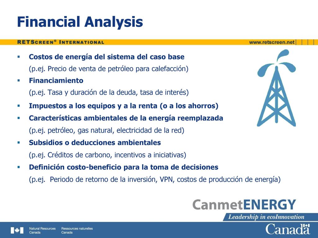 Financial Analysis Costos de energía del sistema del caso base