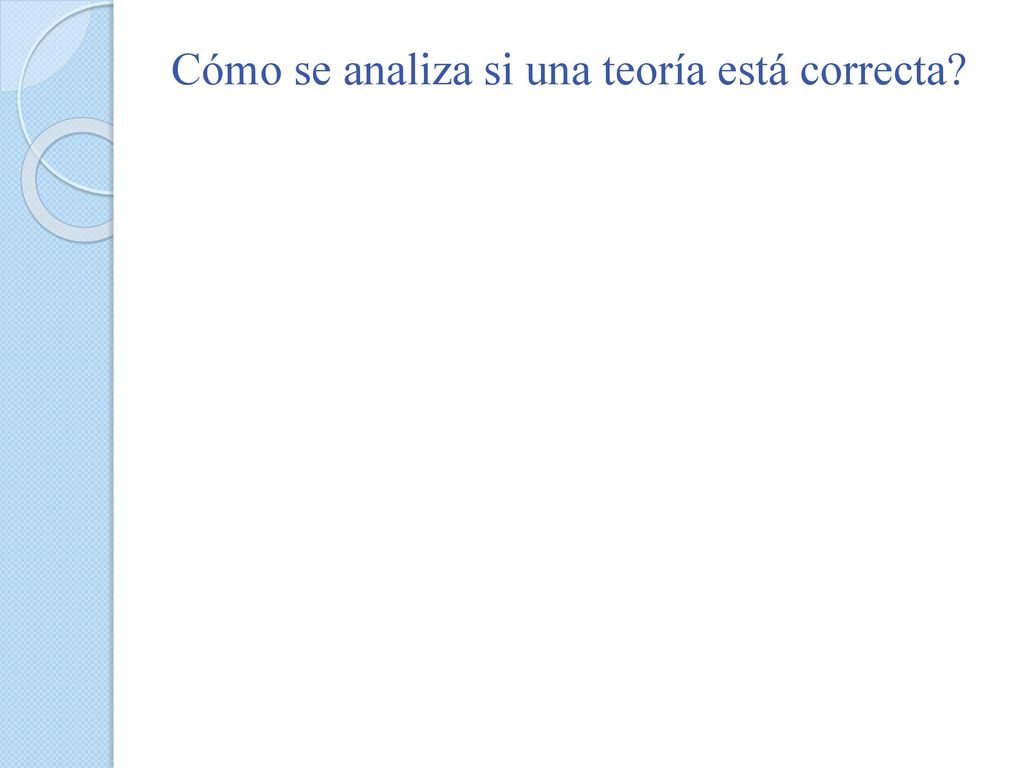 Cómo se analiza si una teoría está correcta