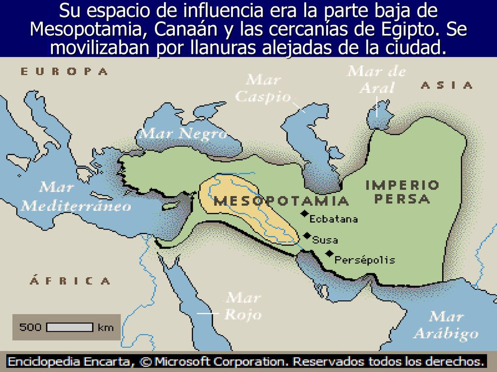 Su espacio de influencia era la parte baja de Mesopotamia, Canaán y las cercanías de Egipto.