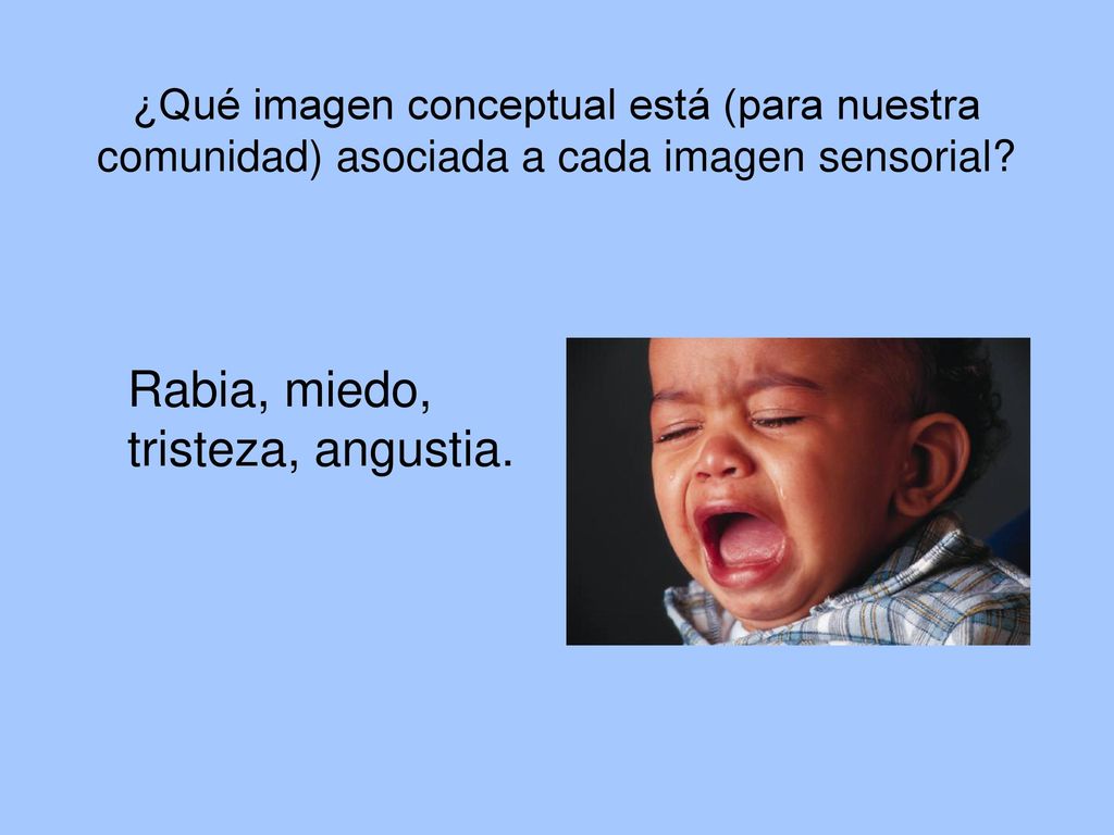 ¿Qué imagen conceptual está (para nuestra comunidad) asociada a cada imagen sensorial
